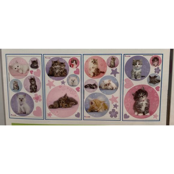 Kitten and Puppies Cute Wall Decal Stickers 74 Total Removable Peel and Stick - Picture 2 of 6